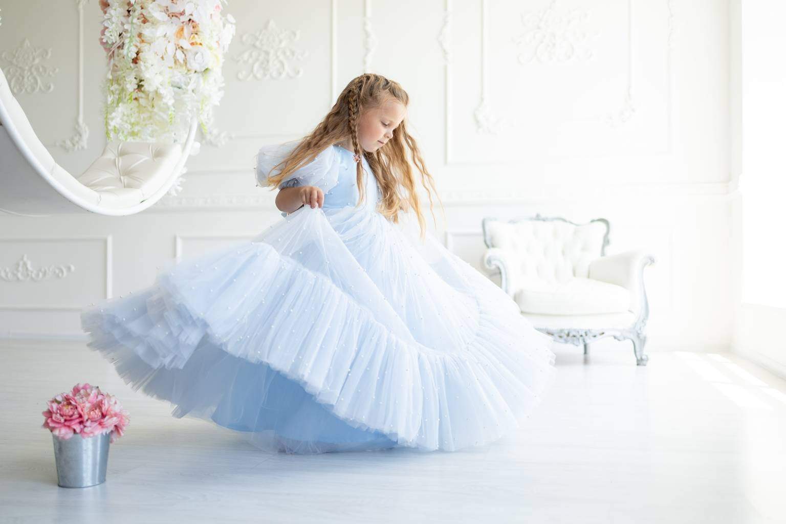 Flower Girls Tulle Birthday Party Princess Dress Formal Kids Pageant Prom  Gown | eBay